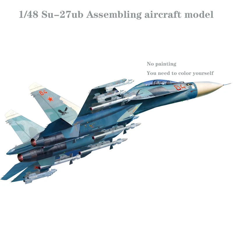 

1/48 Su-27ub России Flanker C heavy fighter сборка самолета Модель l4827