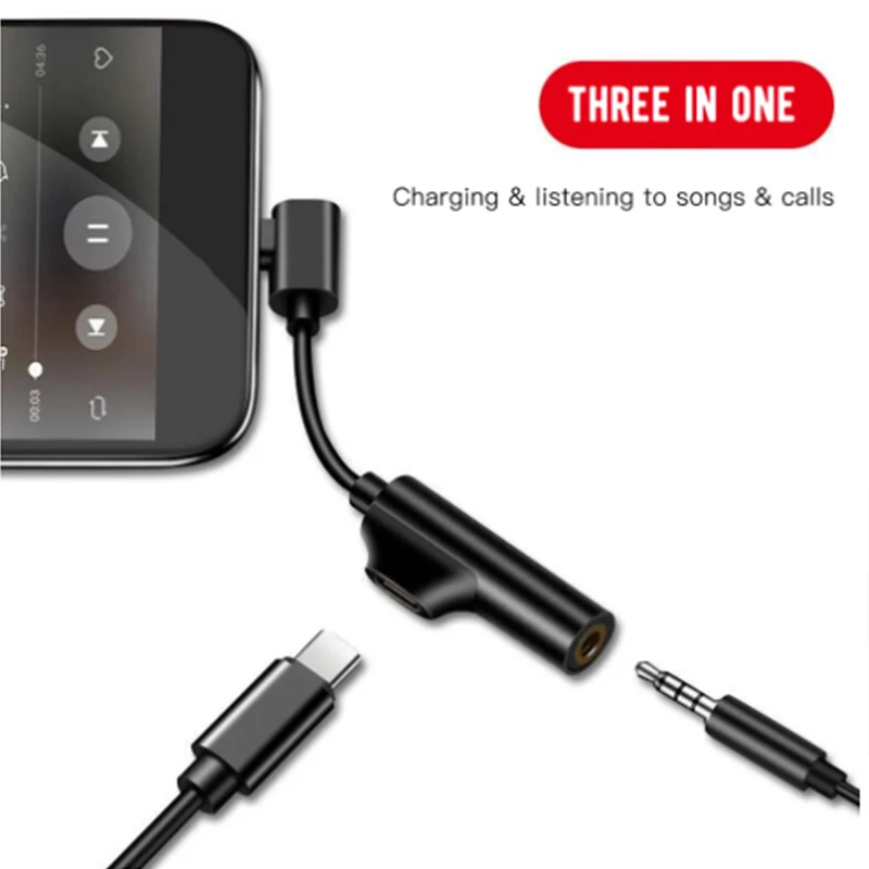 Адаптер для наушников Oppselve USB Type C 3 5 зарядное устройство на разъем мм AUX адаптер