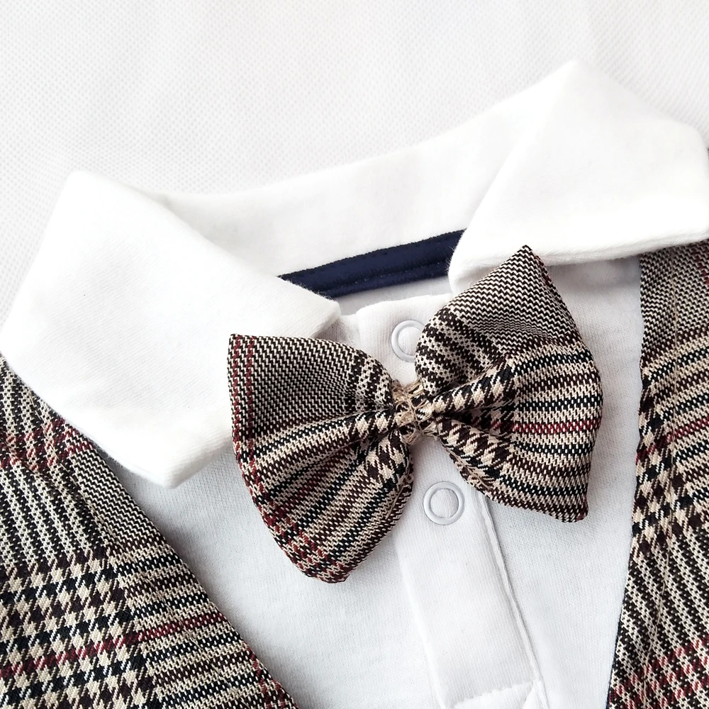 Комплект одежды для мальчиков платье костюм джентльмена с коротким рукавом