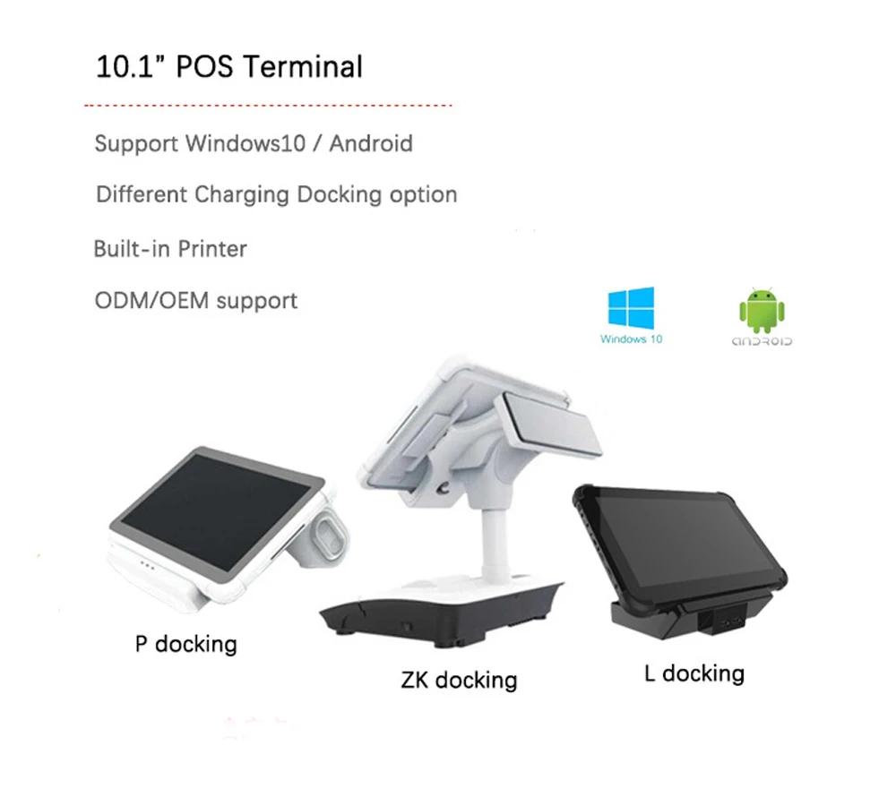2020 POS планшетный ПК терминальная система Windows 10 58 мм чековый принтер 1 сенсорный