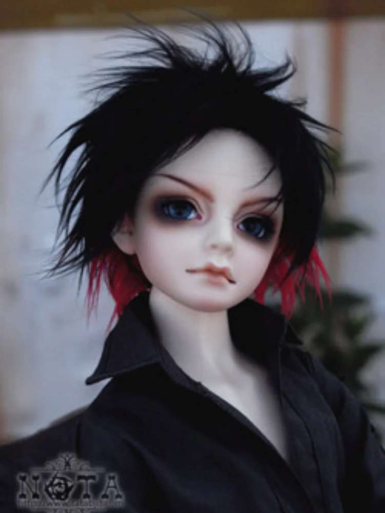 

Парики Для шарнирных кукол, черные волосы, красные меховые парики, подходят для шарнирных кукла 1/3 1/4 BJD SD MSD, аксессуары для кукол