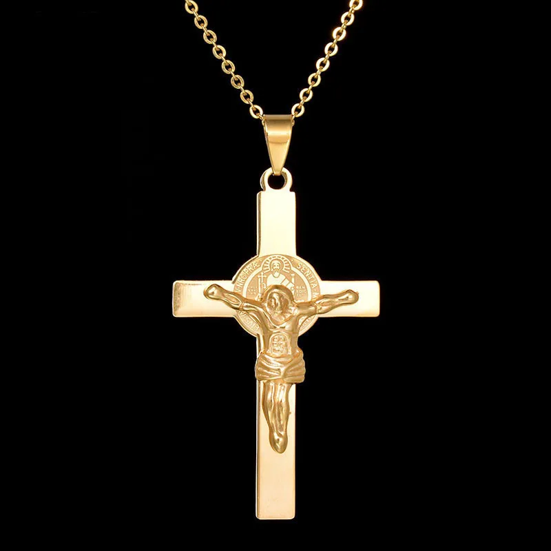 Ожерелье из нержавеющей стали с подвеской в виде распятия | Украшения и