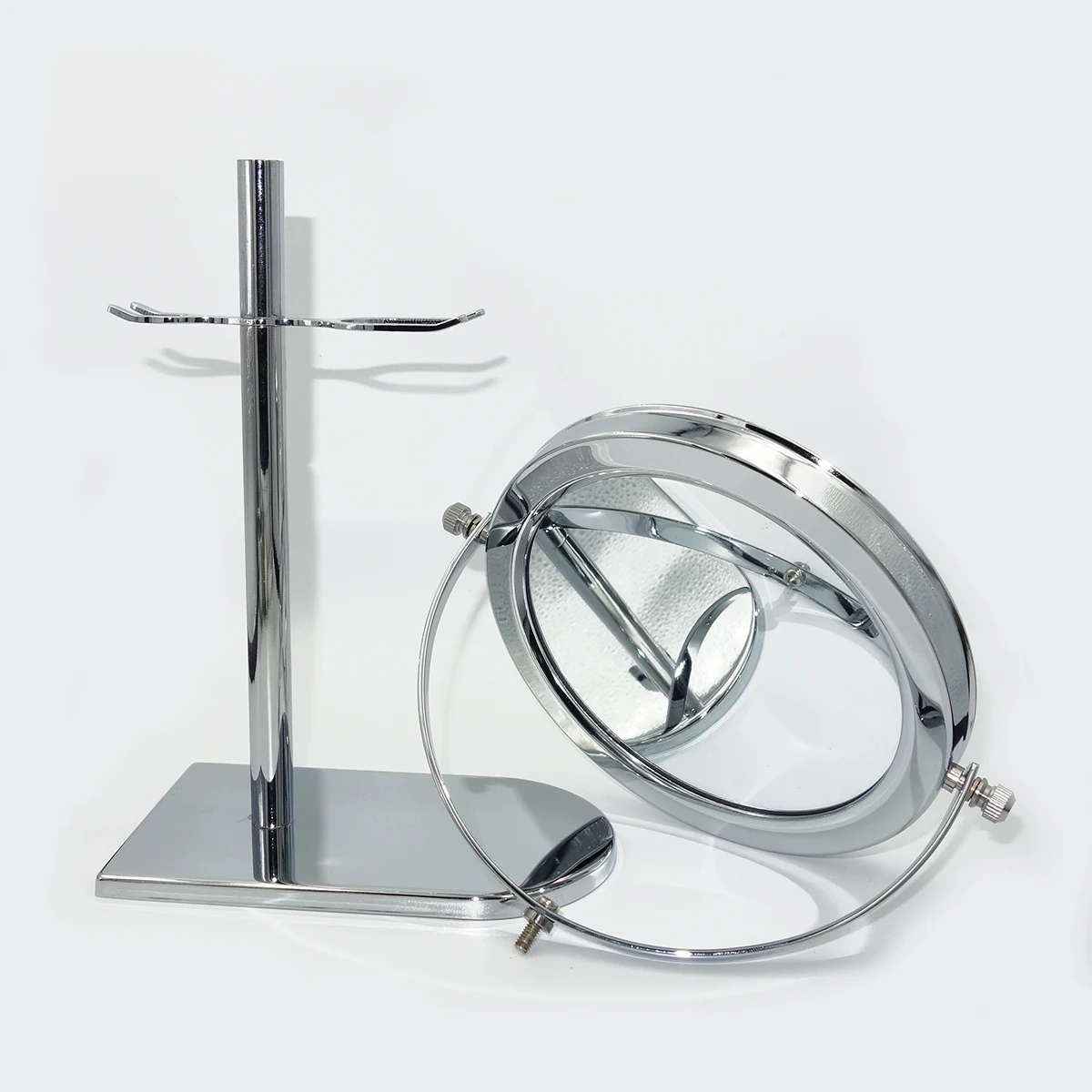 

WLONG 5 in 1 Luxury Father's Day Gift Set Men Shaving Kit with Beard Brush Safety Razor Mirror and Durable Stand Holer Soap Mug