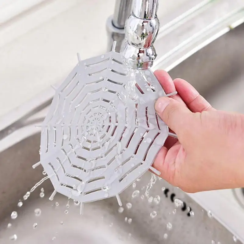 

Creative spider web suction cup anti-shift drainage kitchen outlet sink bathroom hair drain filter floor hair E8U4