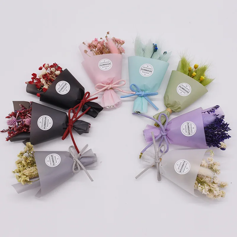 Натуральные сушеные цветы мини упаковка креативный букет для свадьбы украшения