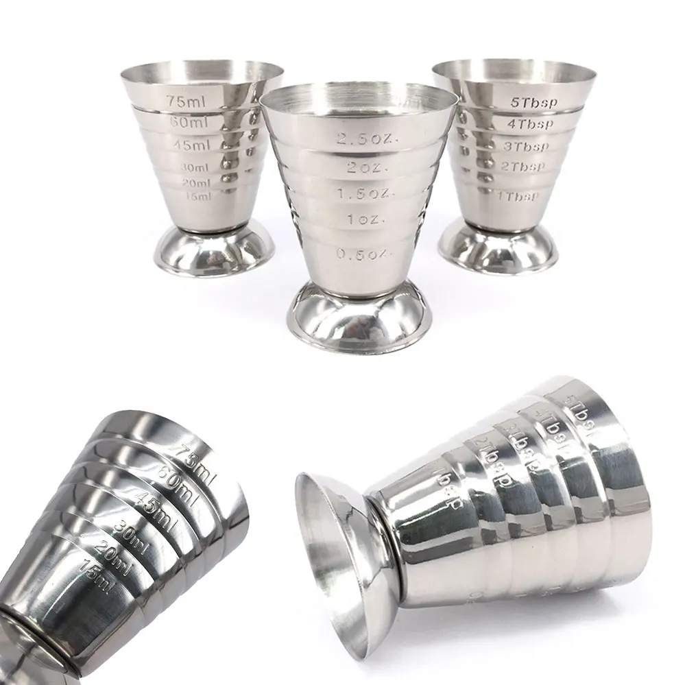75 мл мерный стакан унция Jigger Бар коктейль напиток миксер ликер Mojito кофе кружка из