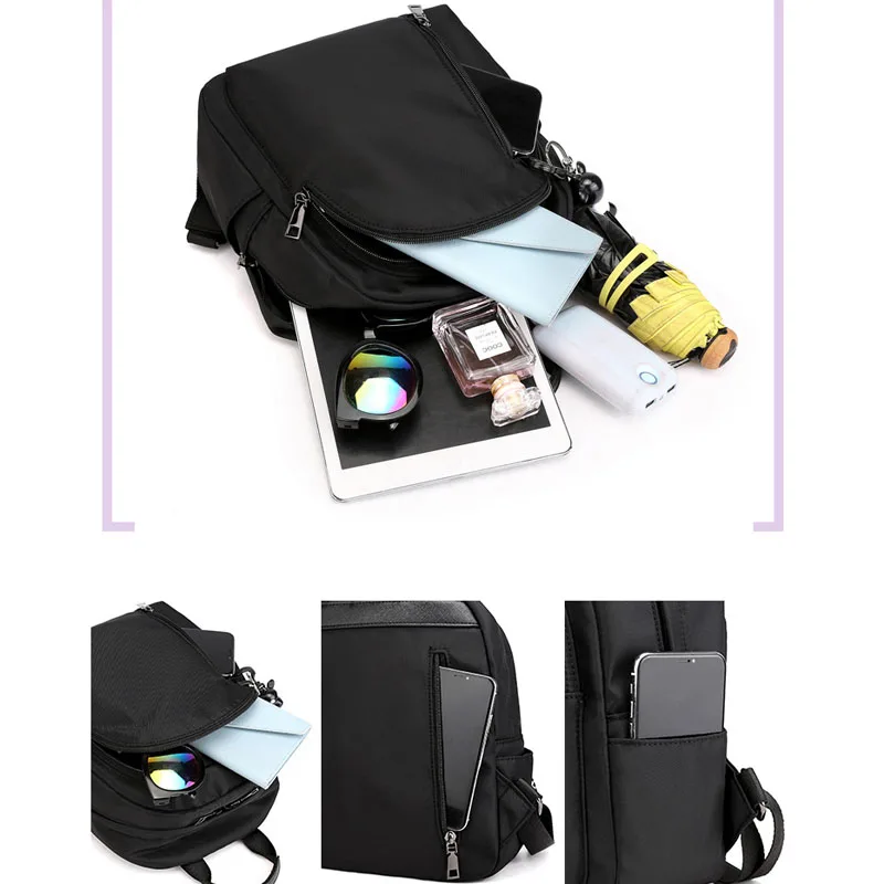 Женский нейлоновый рюкзак повседневный водонепроницаемый для путешествий