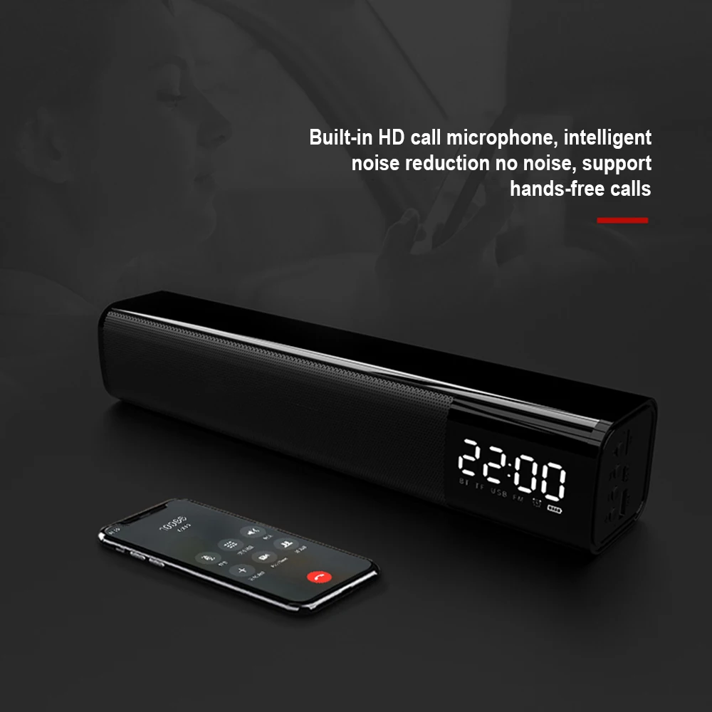 Bluetooth портативный динамик беспроводной Саундбар аудио плеер сабвуфер 3D объемный