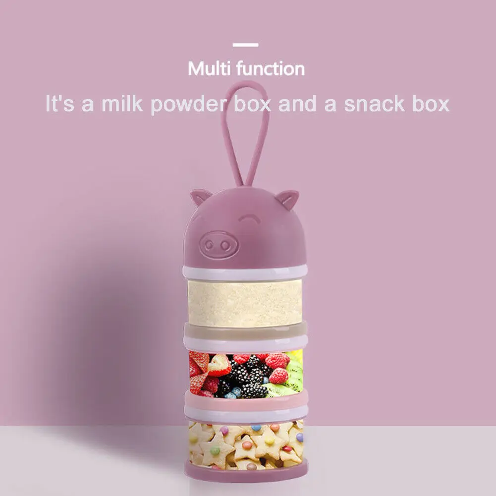 

3Layer Baby Formula Milk Storage Infant Portable Milk Powder Formula Dispenser Food Container Kids Food Storage Snack Box