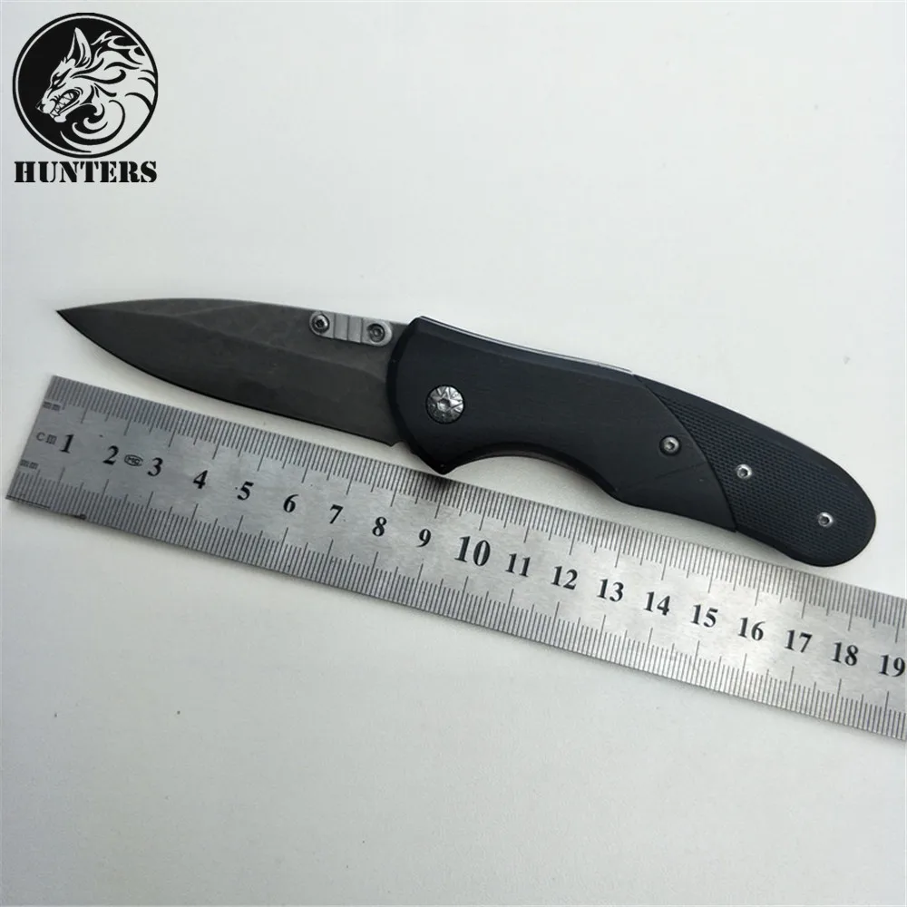 Охота 5Cr13 лезвие оксид алюминия + чистый черный G10 ручка складной нож карманный