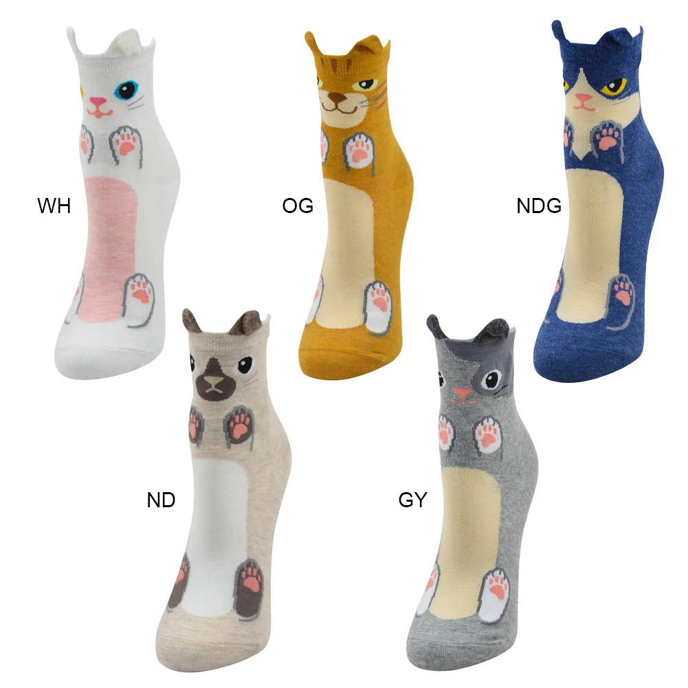 Новинка 2020 женские чудесные милые носки с животными из мультфильмов хлопковые
