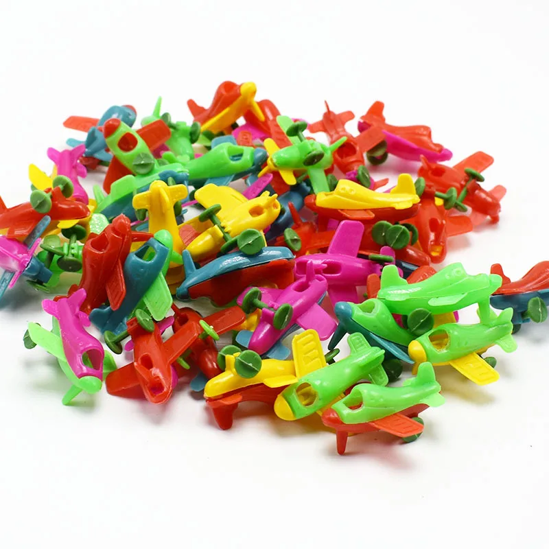 20Pcs/lot New Candy Colorful Mini Plastic Wide Mouth Small Plane Glider Children's Toys Capsule For Boys Girls - купить по