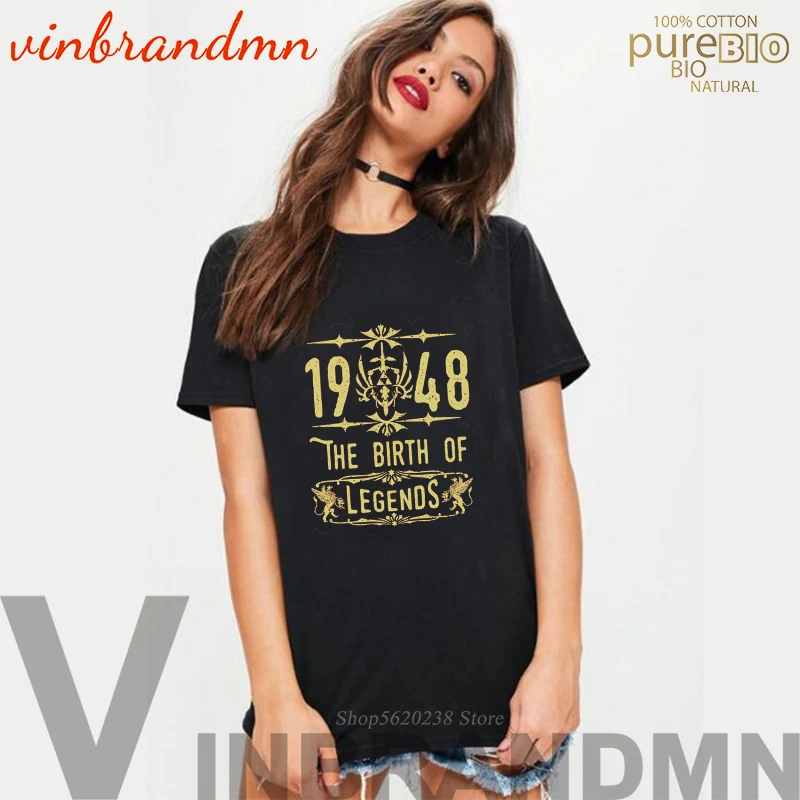 

Лучший подарок на День Благодарения женские футболки 72th подарок на день рождения винтажная 1948 женская футболка с принтом подарок на день ма...