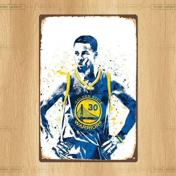 

Metal sign wall sign wall decorative plaque art collection Stephen Curry Basketball Vintage Retro Metal Tin Sign Metal Sig