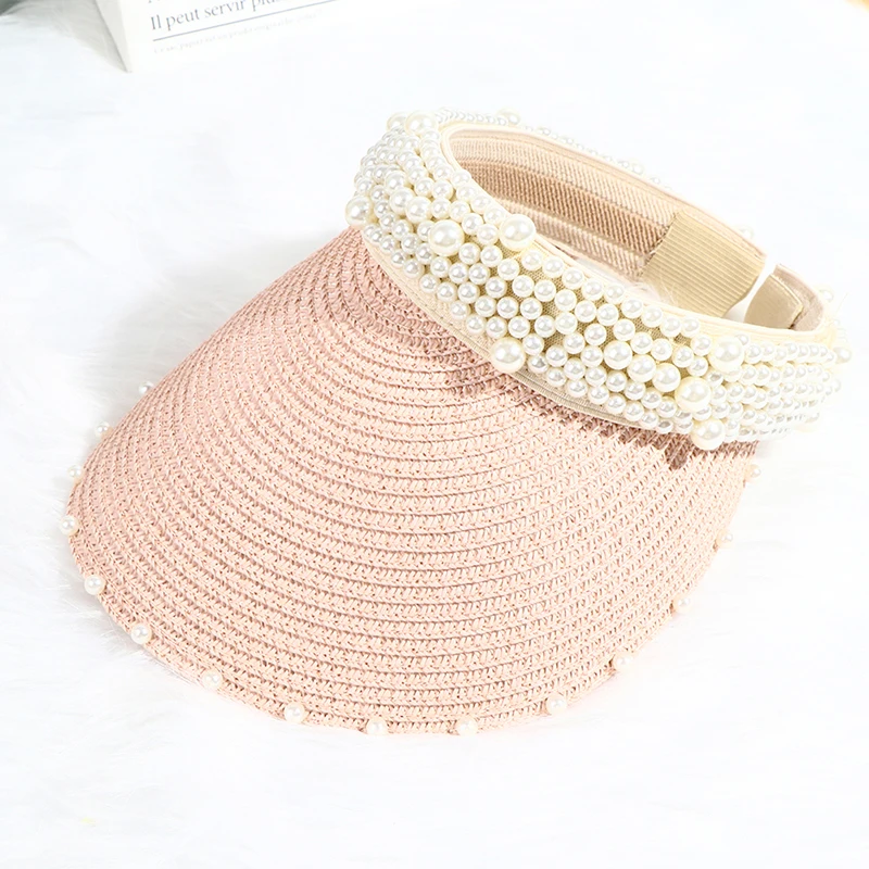 

Summer lady Sun Visor Hat Summer straw Wide Brim Sun Caps UV Protection Hat For