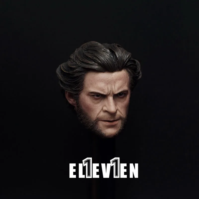 

1/6 Hugh Jackman Male Head Carving Head Sculpt Model Fit 12'' Male Body Set