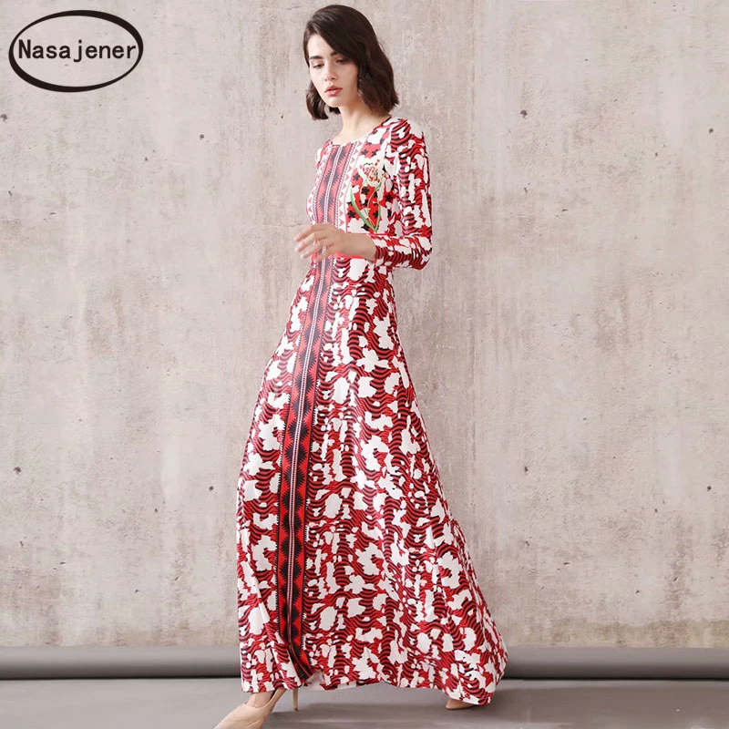 Осеннее Новое богемное Ретро модное темпераментное длинное женское платье с