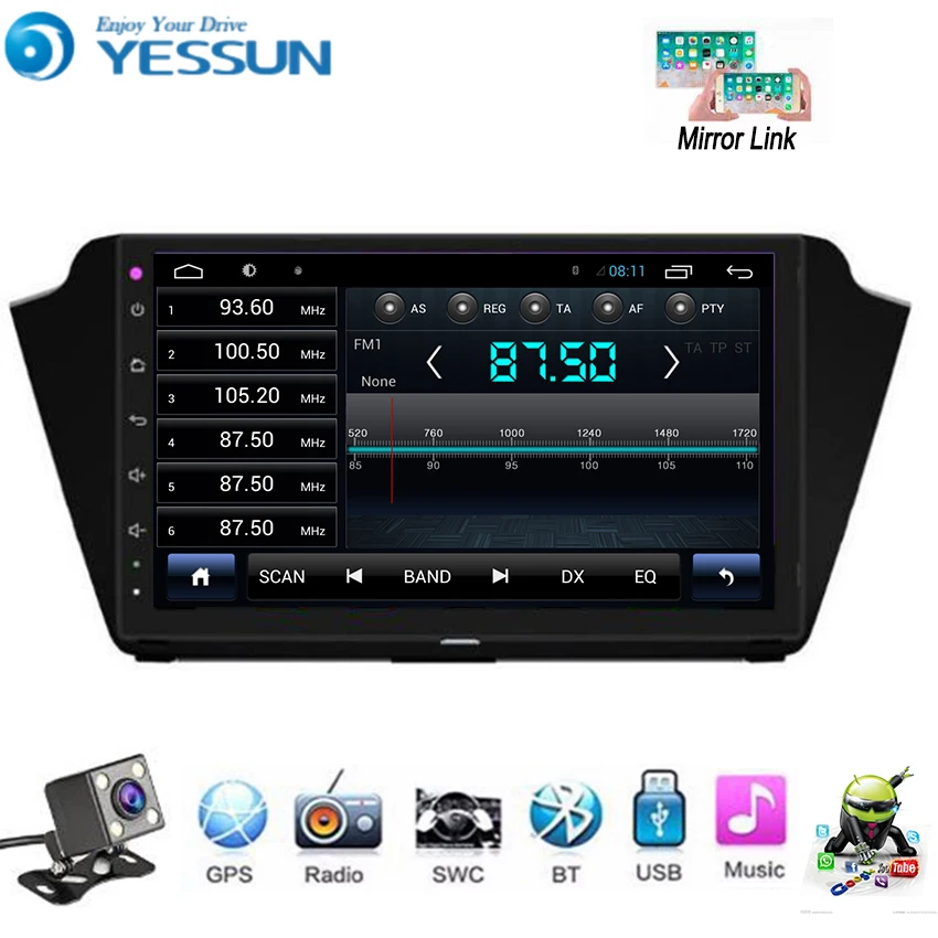 YESSUN для Skoda Fabia MK3 NJ 2015 ~ 2018 автомобильный Android мультимедийный плеер автомобильное