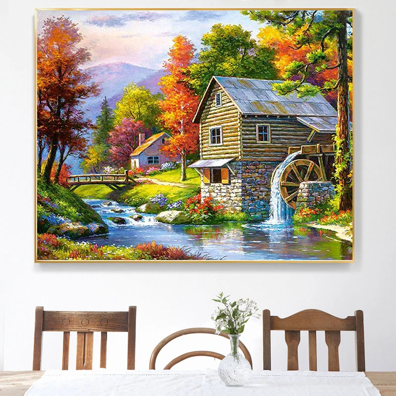 Алмазная живопись &quotсделай сам&quot 5D вилла раньше вышивка крестиком алмазная