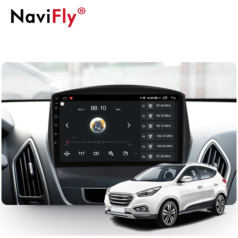 Автомагнитола 2DIN мультимедийный Видеоплейер с GPS-навигацией и 4G QLED Android 10 6 ГБ ОЗУ