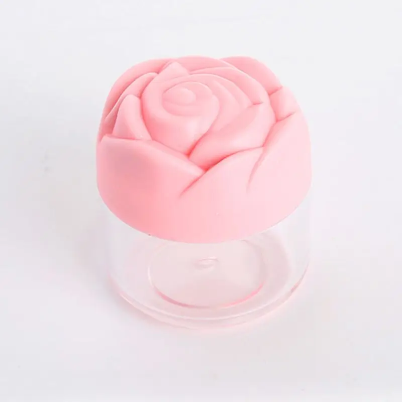

5Pcs 20g Cream Jar with Rose Pattern Lid Empty Bottles Cosmetics Container Box