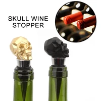 stainless steel skull bottle stopper reusable champagne wine bottle stopper decorative wedding party bar tools gifts wine plug
