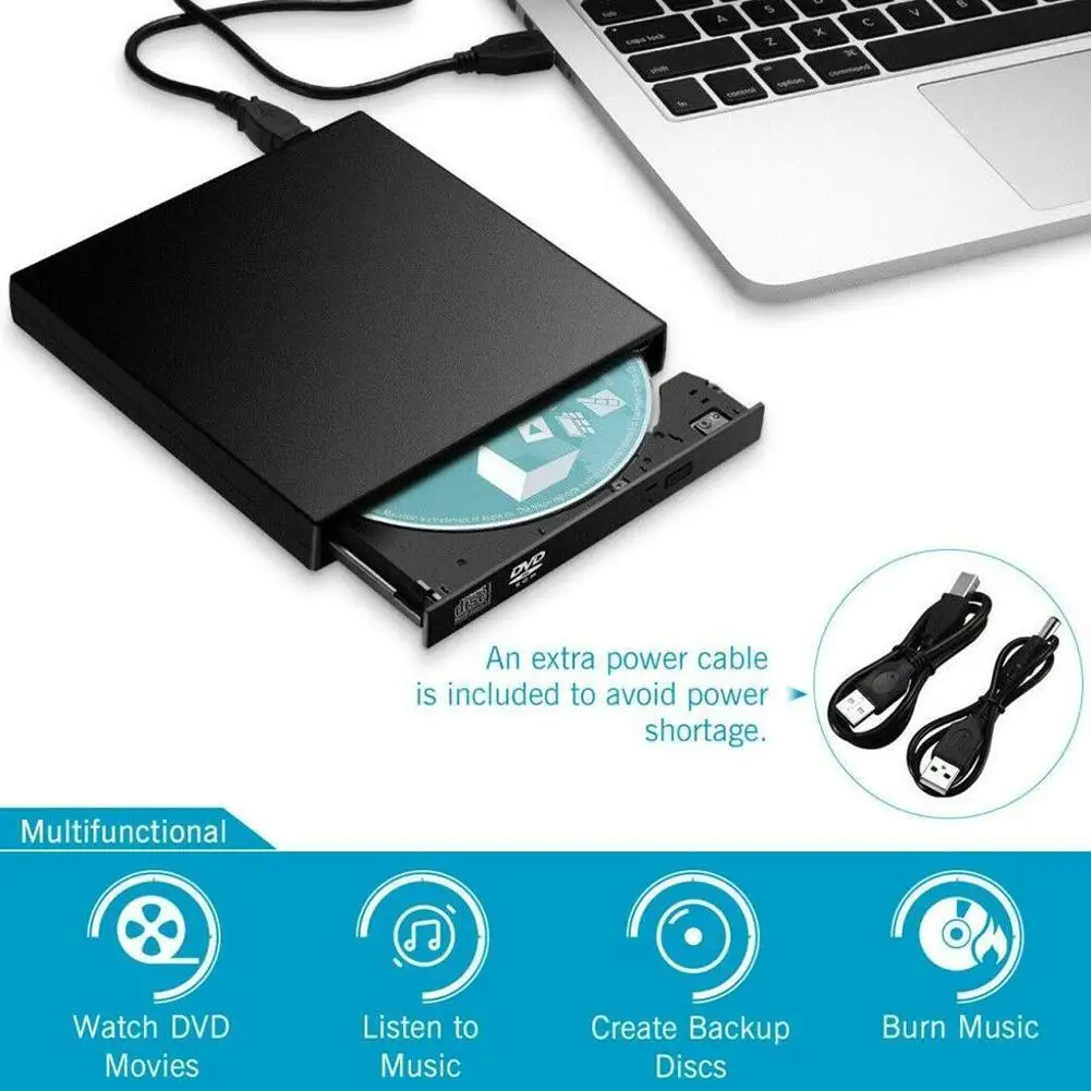1 шт. 138x137 5x17 мм USB 2 0 диск горелки внешний CD ROM DVD Оптический для ноутбука чехол
