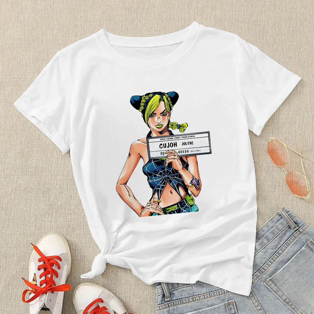 

Jojo Bizarre Adventure Anime T-Shirt Women's 2022 New Summer Gothic Top Short Sleeve Punk I Am Cool Tshirt Girl Power Hipster