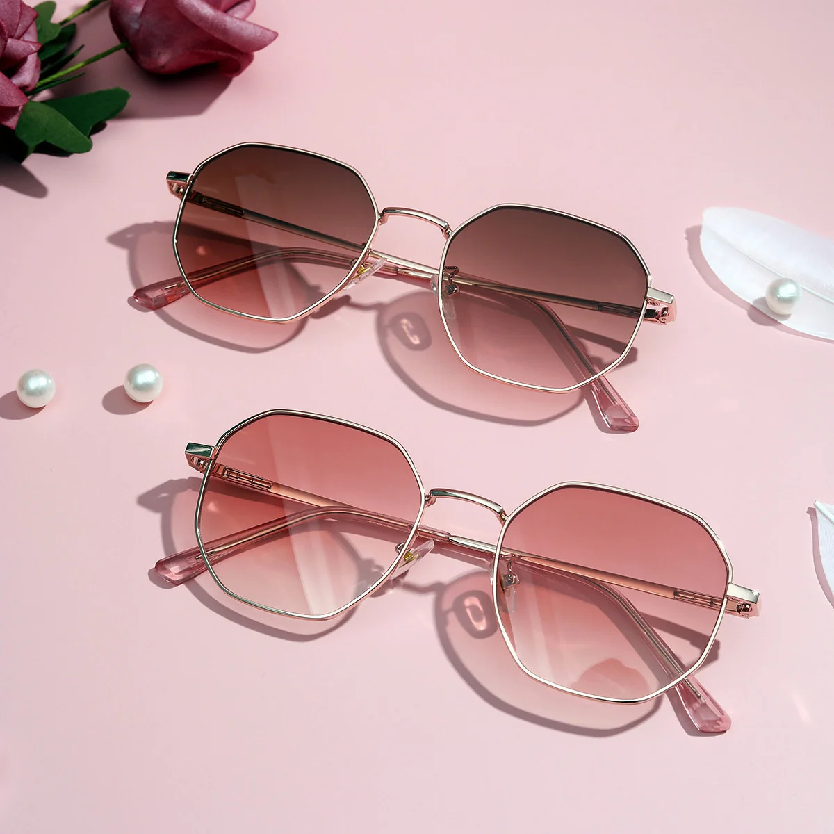 

Очки Wuhuama 63020, южнокорейское большое лицо, новые модные солнцезащитные очки для взрослых для физической фотографии, металлические солнцезащ...