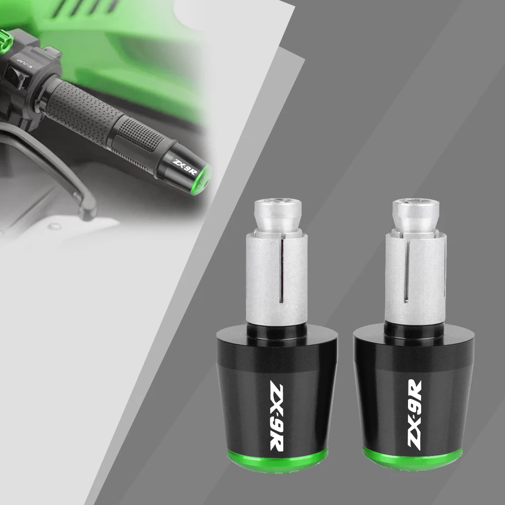 

Hand Bar Ends Motorcycle Accessories HandleBar End Cap CNC Billet For KAWASAKI ZX9R ZX-9R 1994-2002 1995 1996 1997 98+ Aluminum