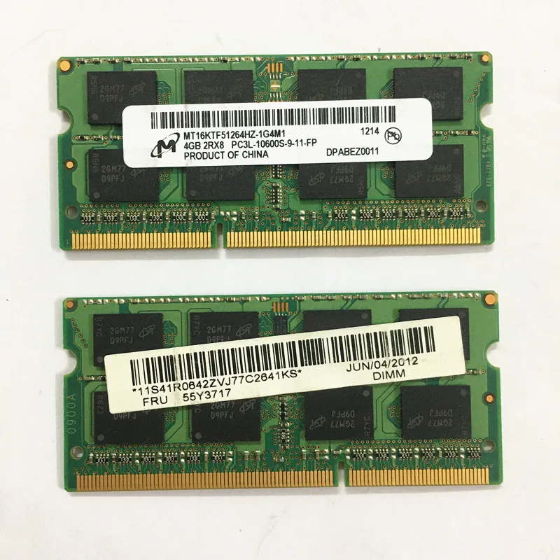 PC3L-10600S-9-11-FP DDR3 1333 4GB de memória Portátil