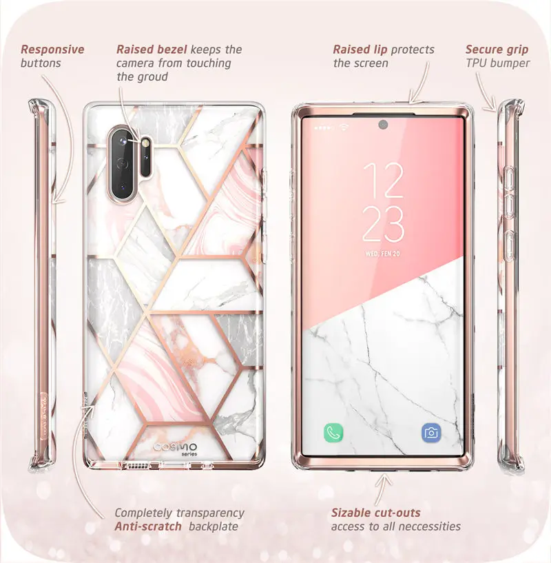 Чехол для samsung Galaxy Note 10 Plus() i-Blason Cosmo Full-блеск для тела Чехол под мрамор чехол без встроенной защитной пленки для экрана