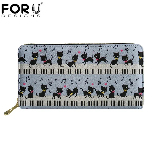 HK7035Z21 FORUDESIGNS/Музыкальные ноты, печать, кредитный держатель для карт, кошелек, функция 18 бит, чехол для ID карты, бизнес кожаный кошелек для путешествий, для девочек - Цвет: HK7035Z21