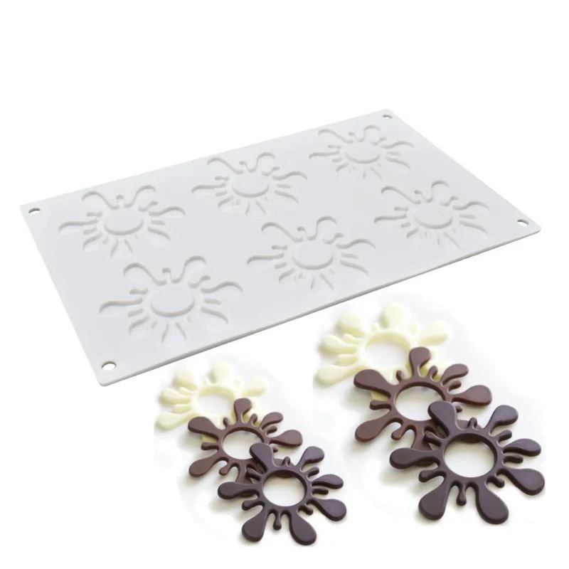 

6 отверстий и цветком для Форма силиконовые формы "сделай сам" форма для шоколада выпечки торта десерт форма для Мусса Форма для маффинов инс...