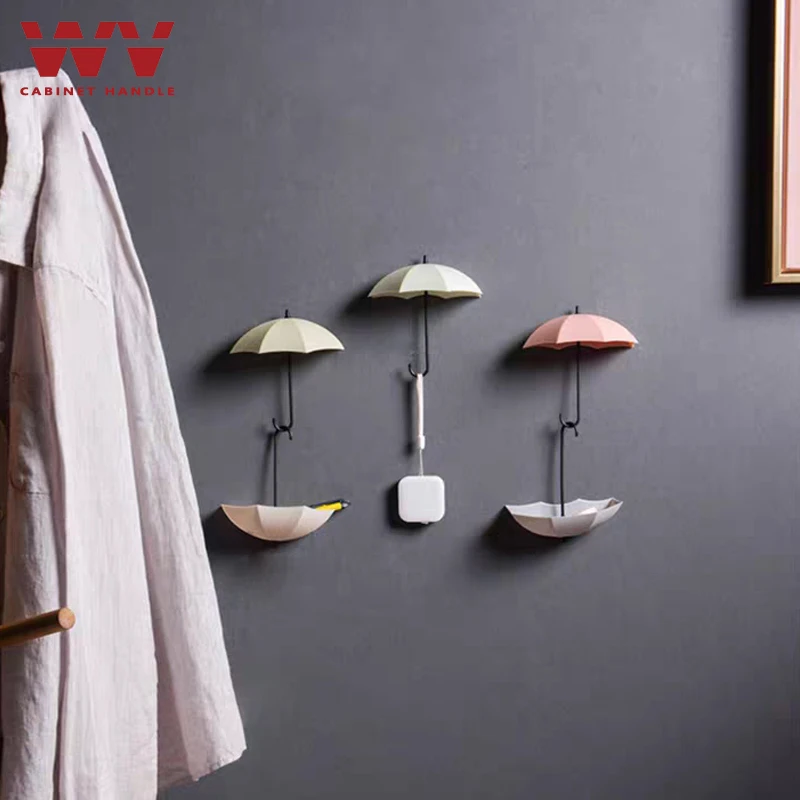 WV креативная вешалка для ключей в форме зонта DIY крючок халата декоративный