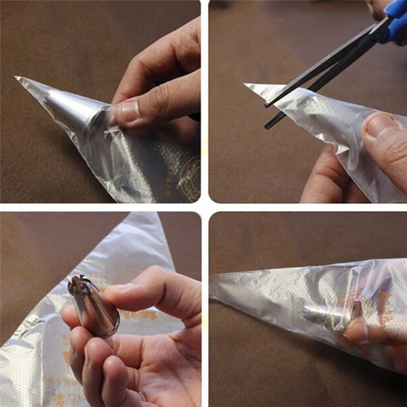 20 штук одноразовый мешок для цветов выпечки инструменты украшения кремом с