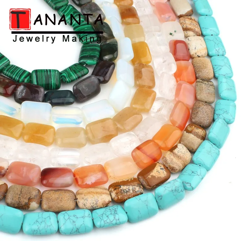 13x18 мм Прямоугольник натуральный камень бусины хаулит кварц изображение Jaspers для