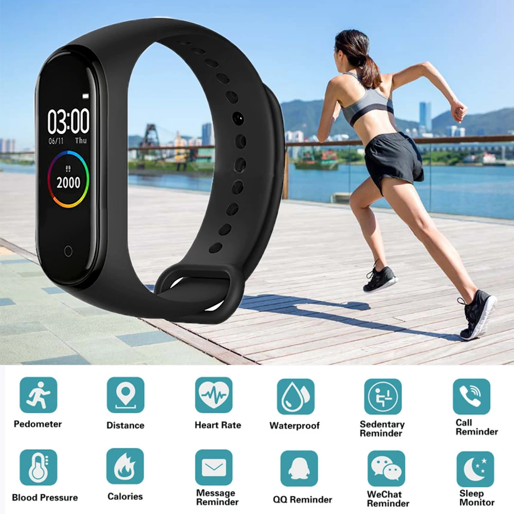 Rovtop M4 Смарт-часы Смарт Браслет для измерения кровяного давления монитор