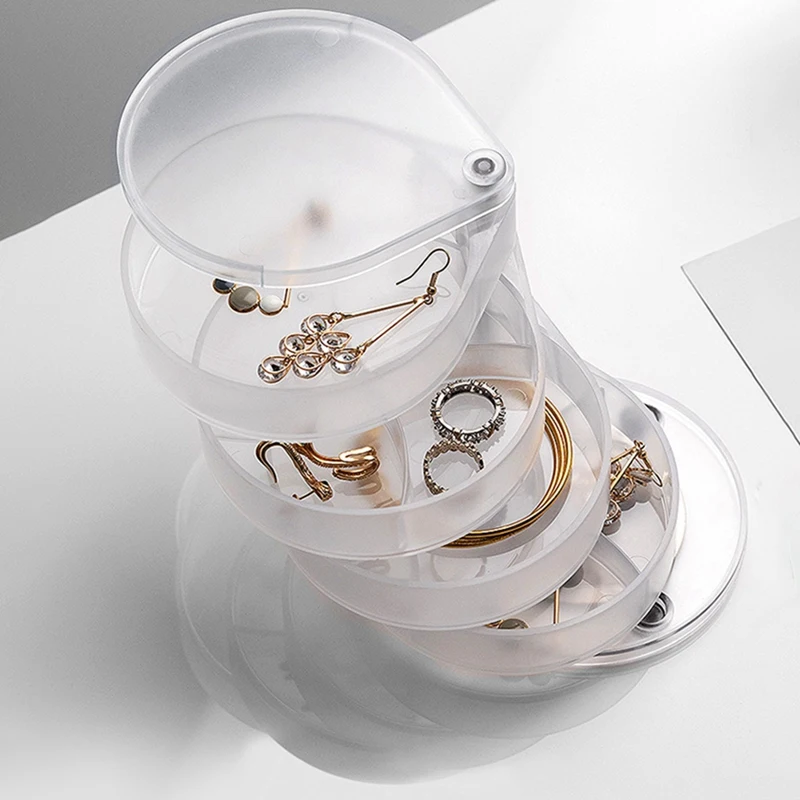

Jewelry Storage Box 360 Degree Rotating Fixer Earring Storage Box Rubber Band Bracelet Small Item Storage Box