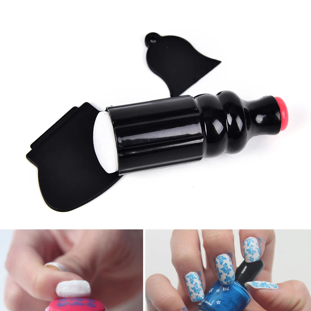 1 набор пластин для ногтевого дизайна инструменты творчества черный штамп + 2