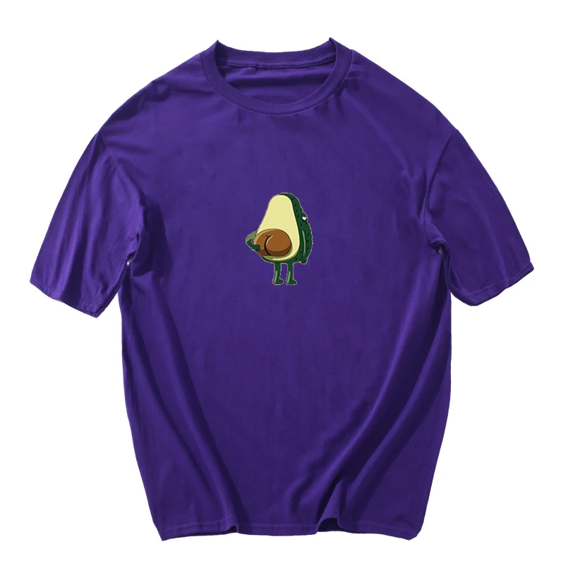 

Avocado Fruit Men Fashion Cool Tops 100% Cotton Casual Hip Hop Streetwear Kids Summer Aesthetic T-Shirt Oversize Punk Tees