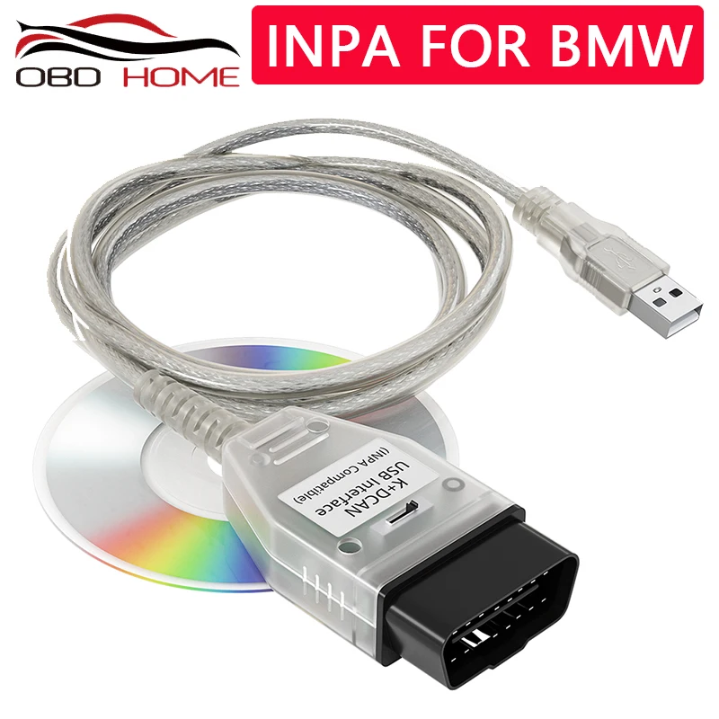 INPA для BMW K + CAN с чипом FT232RL переключателем DCAN USB интерфейсный кабель 20PIN BMW|Кабели и