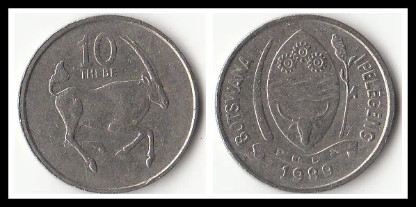 

Botswana 10 Sib Coins Africa Original Coin Collectible Edition Real Rare Commemorative