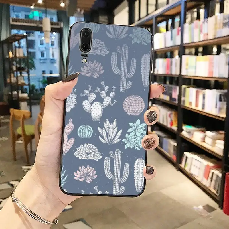 

Cactus cartoon Phone Case For Huawei Y5 Y6 II Y7 Y9 PRIME 2018 2019 NOVA3E P20 PRO P10 Honor 10