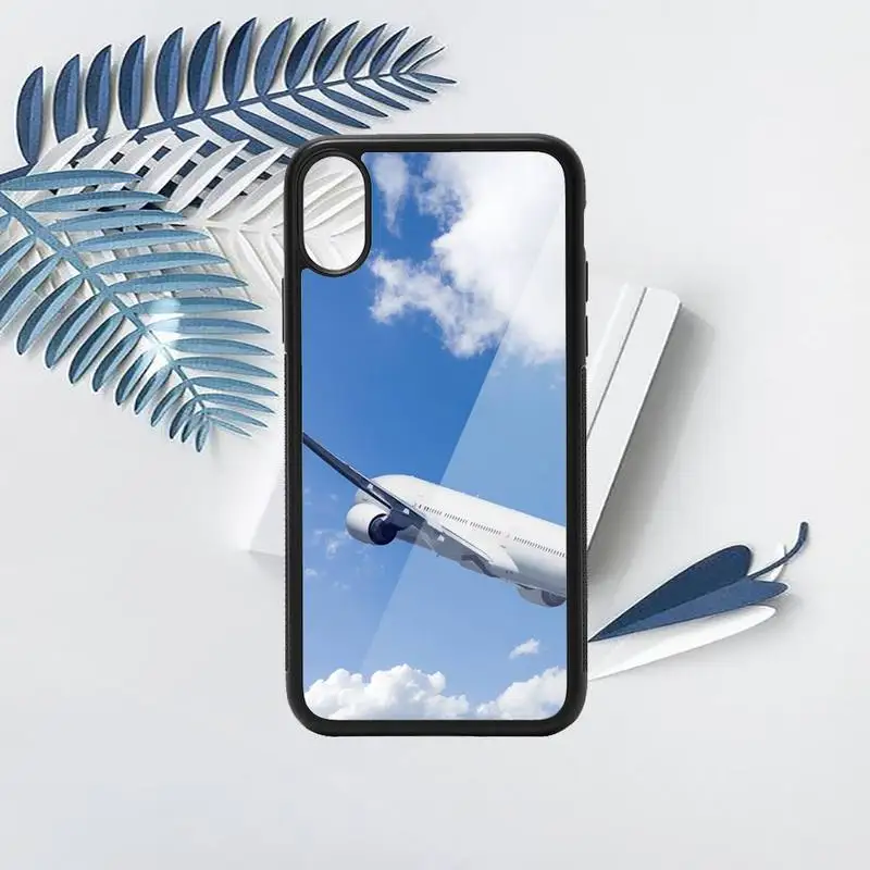 

Travel Aircraft airplane clouds Phone Case PC for iPhone 11 12 pro XS MAX 8 7 6 6S Plus X 5S SE 2020 XR
