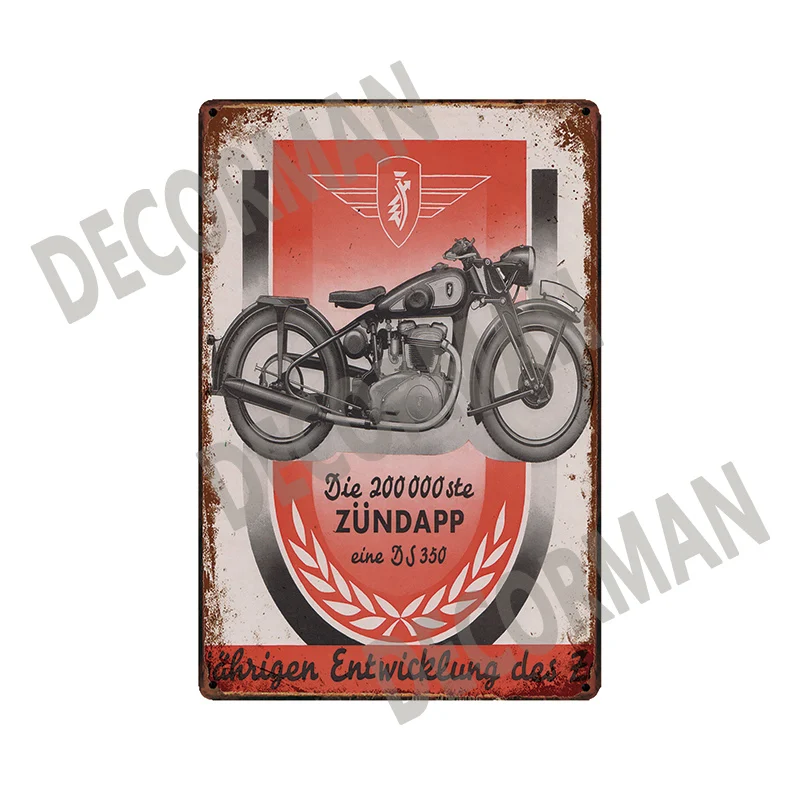 [Mike86] ZUNDAPP Triump пользовательские двигатель оловянный знак потертый шик ретро настенная живопись Рождественский подарок 20*30 см LTA-1702 - Цвет: SL-11684