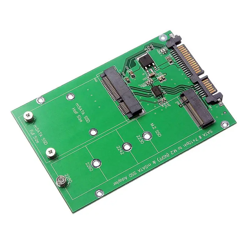 Карта преобразователя M.2 NGFF MSATA 2 в 1 5 дюйма несколько размеров SSD SATA III|Адаптеры