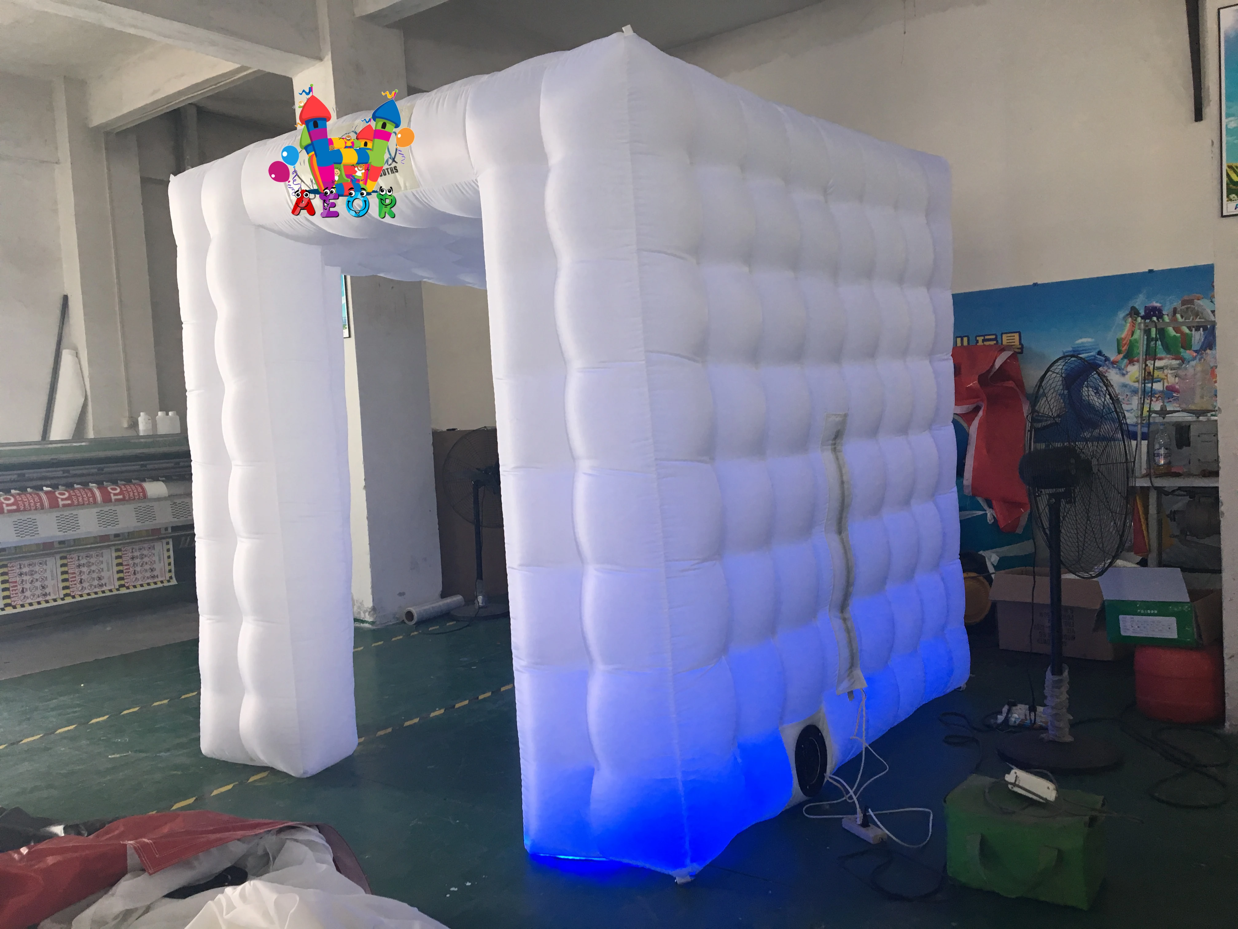 Палатка для фотографий 2 4 м кубическая селфи надувная со светодиодным освещением