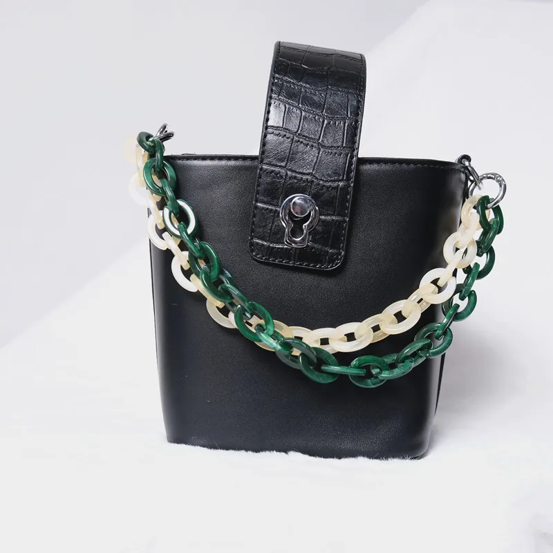 

45cm/80cm/120cm Thick Chunky Light Acrylic Resin Women Purse Handbag Handle Chain Strap Girls Fashion Accessories
