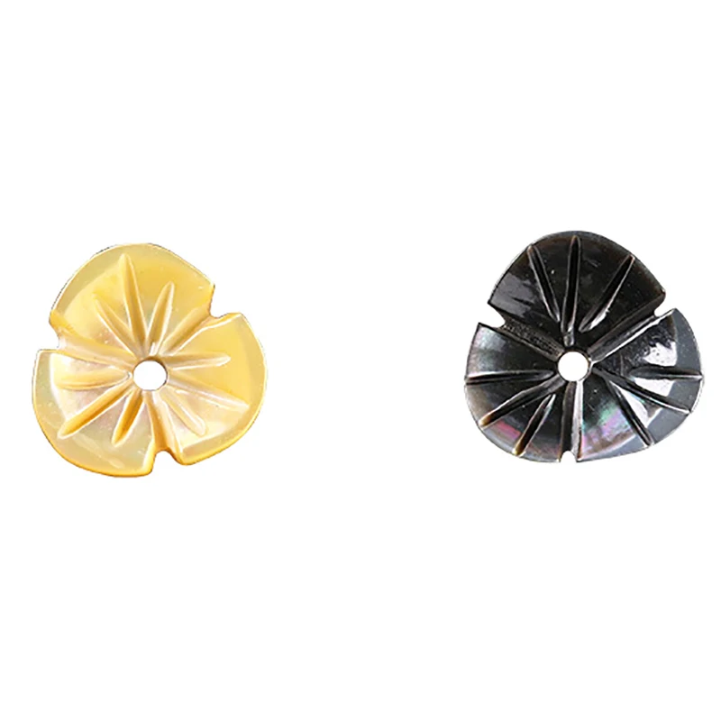 

Natural Mother of Pearl Shell Flower MOP Charms Three Petal Flower Shape Shell Beads Pendants for DIY Jewelry Making Accessories